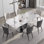 Light luxury simple rectangular dining table set