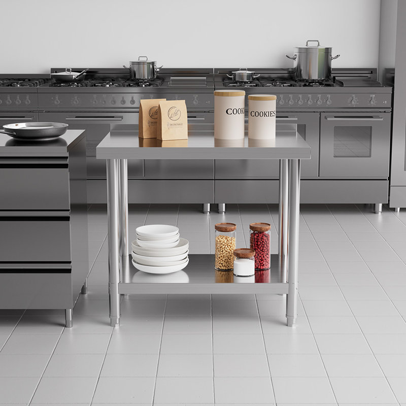 with Stainless Steel Top, 80cm H x 90cm W x 60cm D