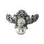In The Garden rose round escutcheon decorated with Swarovski crystals in finish Museum Gold-109932481