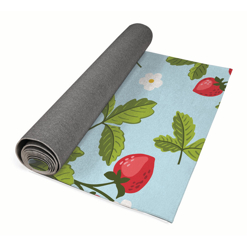 Tapis d'extérieur Strawberries, Tapis de couloir 2 pi 6 po x 8 pi