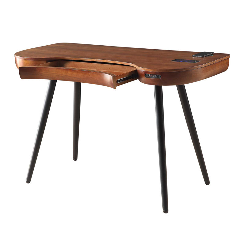Casto Curved Solid Wood Base Writing Desk