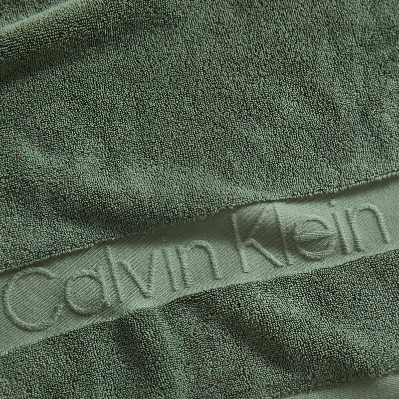 Calvin Klein Iconic Cotton Green 3 Piece Towel Set, Green