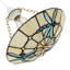 9cm H Glass Bowl Pendant Shade ( No Direct Attachment Method ) in Blue