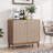 Geometric Design Sideboard With Adjustable Shelves