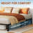 Bed Frame, Heavy Duty Metal Platform Bed Frame with Durable Iron Slat Support and Legs, No Box Spring Required, No Screws Needed, Support Up to 800 LBS, Tool-Free Assembly-1844523538