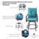Housel Isabella High Swivel Bar Stools/Chair Set for Home Patio Back Yard, Cafes, Bistro
