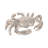 Aluminum Metal Crab Figurine Coastal Decorative Sculpture - Nautical Accent Decor in Trendy Ocean-Inspired Style.