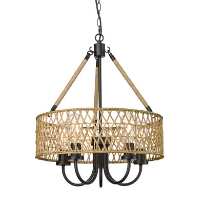 Armel Rattan Semi Flush Mount