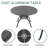 Patio Dining Set with Round Table , Blue Cushions Included-94516924