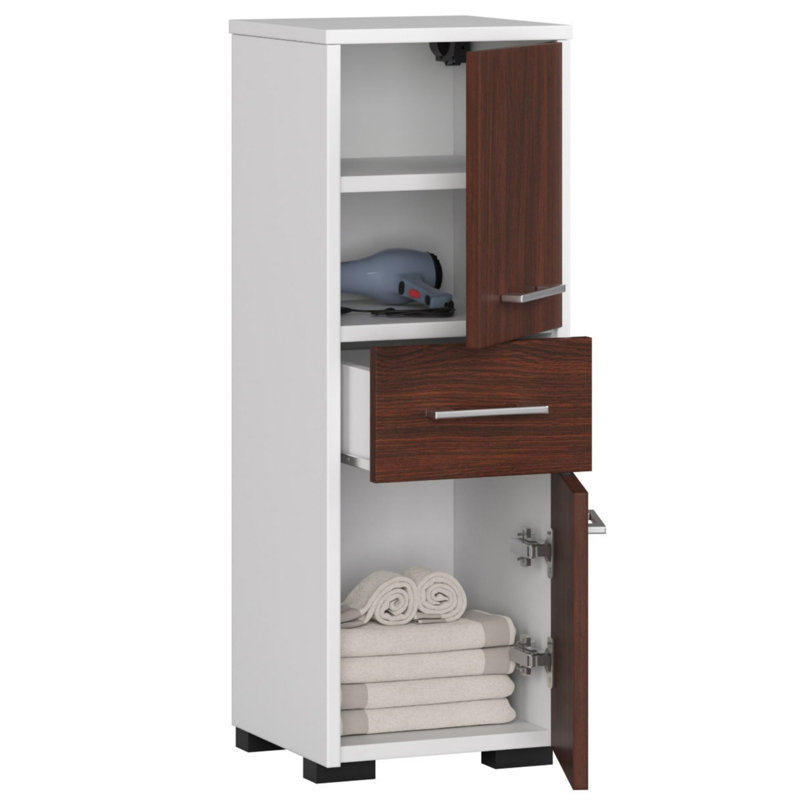 Emily-Jayne Bathroom Cabinet, White/Wenge