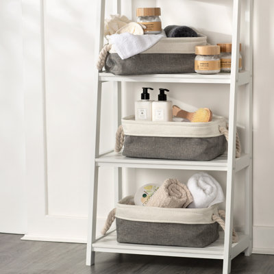 Laundry 3 Canvas Laundry Basket with Handles