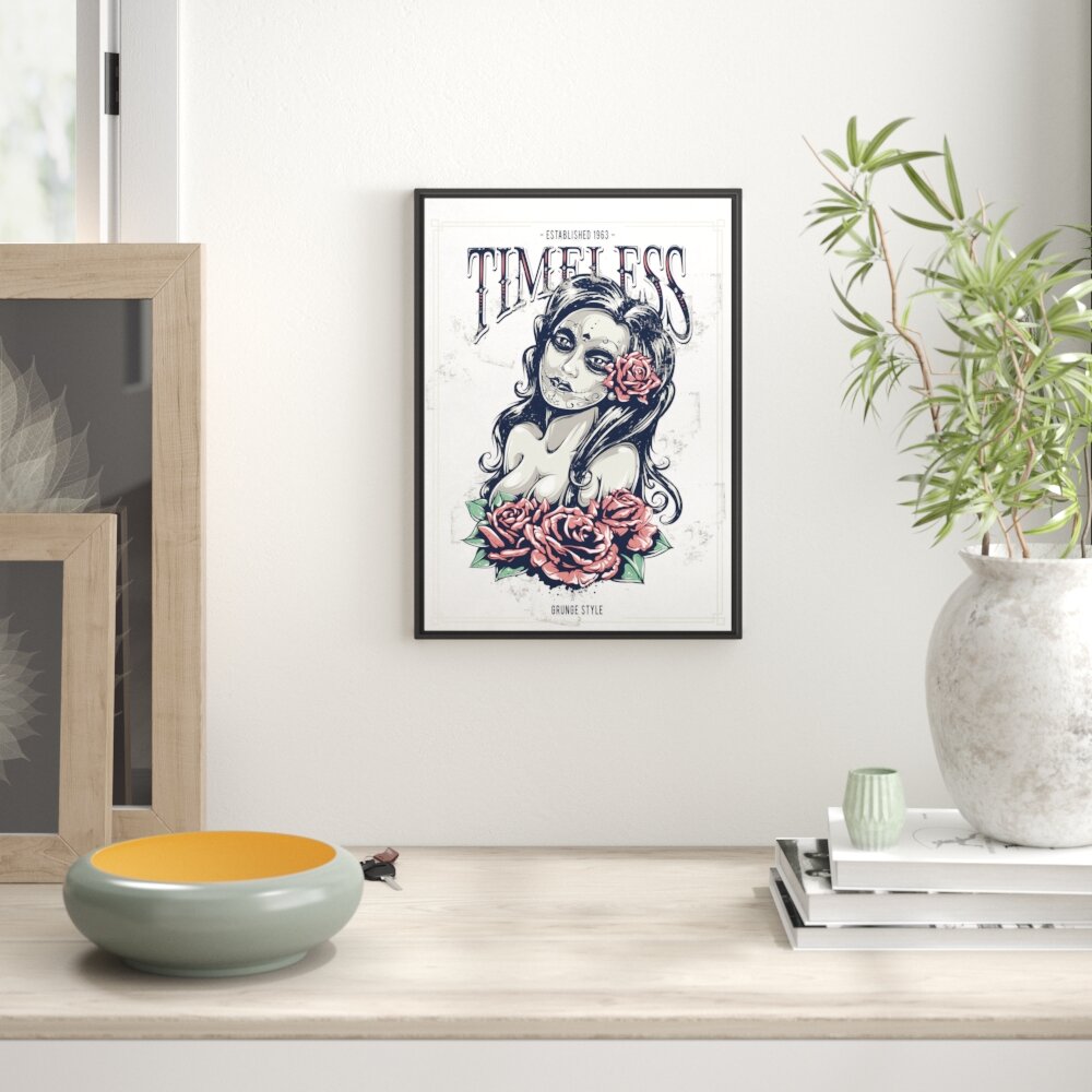 Gerahmtes Wandbild Timeless white