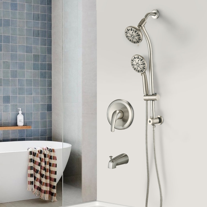 All-In-One Kit with Rough in-Valve, Brushed Nickel