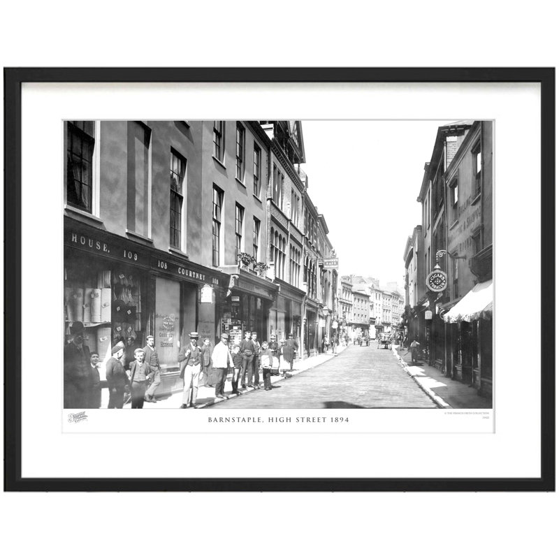 Barnstaple, High Street 1894 - Single Picture Frame Print, 40cm H x 50cm W x 2.3cm D