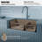 Karran Undermount Quartz Composite 32'' X 19-1/2'' 60/40 Double Bowl Kitchen Sink-35699380