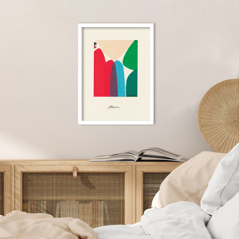 The Mountains We Move In Our Minds by Amber Vittoria, White Framed, 16" W x 21" H x 1" D