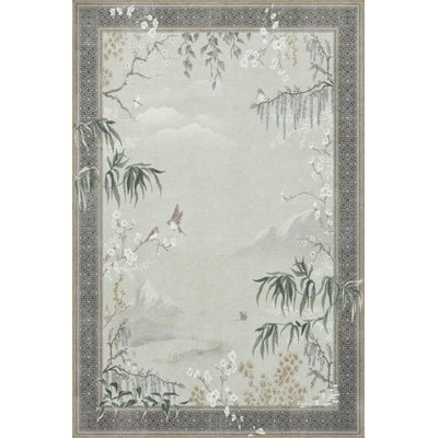 Tapis gris lavable à la machine