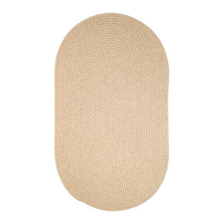 Tapis beige tressé pied-de-poule Cablelock