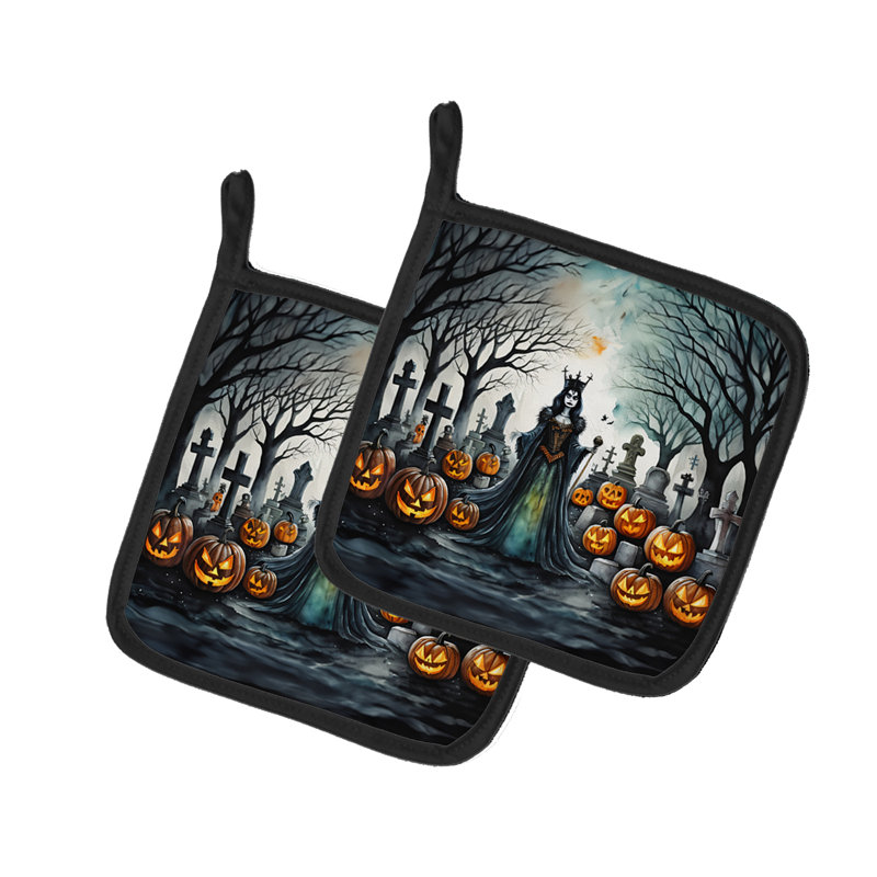 Paire de porte-casseroles Evil Queen Spooky Halloween