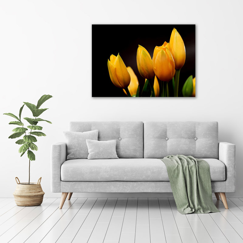 Yellow Tulips - Wrapped Canvas Print