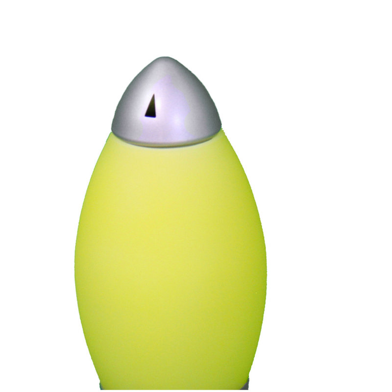 Grande lampe de table 10,5 "en acrylique pour enfants, conception fusée, jaune