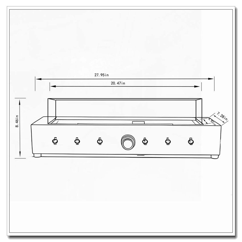 Rectangle  40000BTU Outdoor Propane Fire Pit