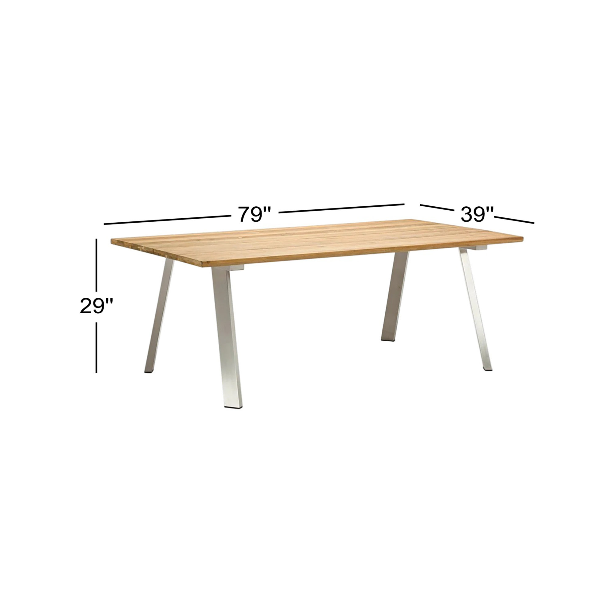 Richelle 79'' Wood Outdoor Dining Table