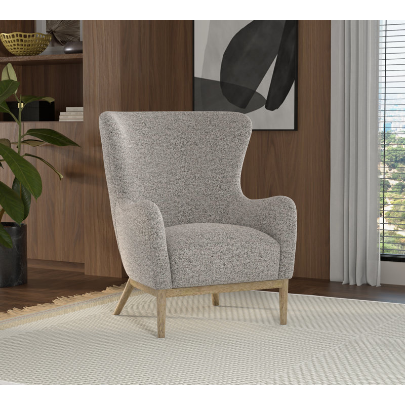 gray wingback accent chair, Gray