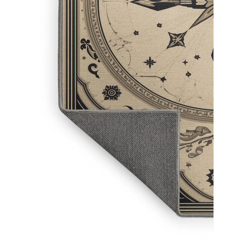 Tapis oriental doux et moelleux de style oriental beige classique, 5 x 7