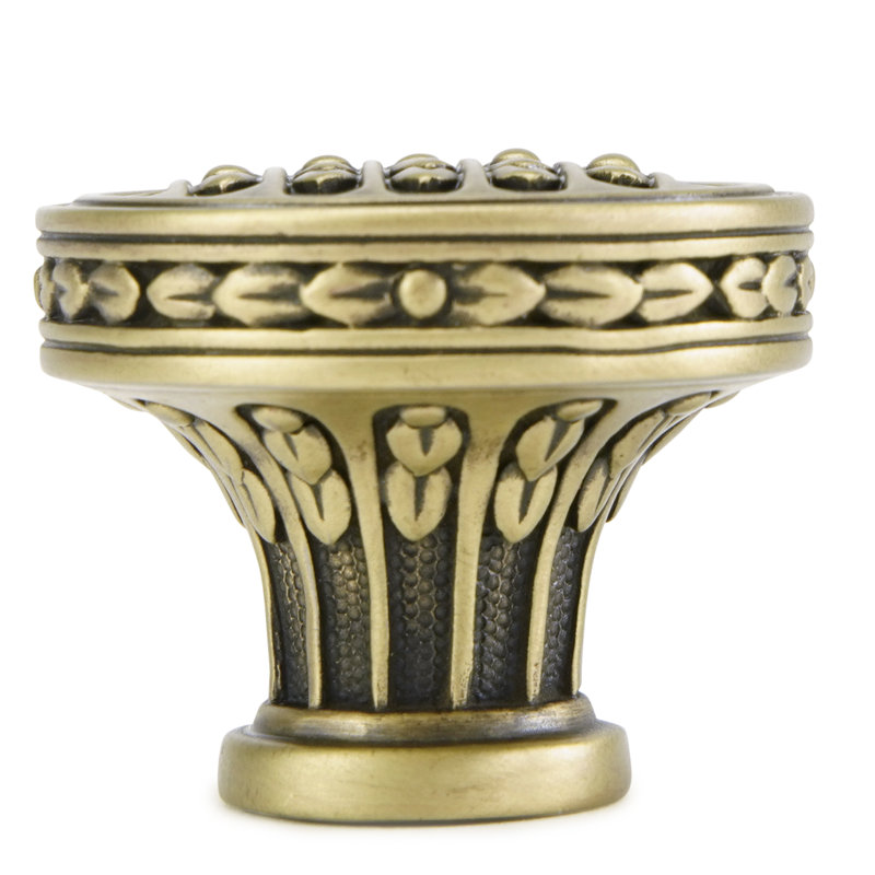 ASTORIA KNOB; BURNISHED FINISH, Brass