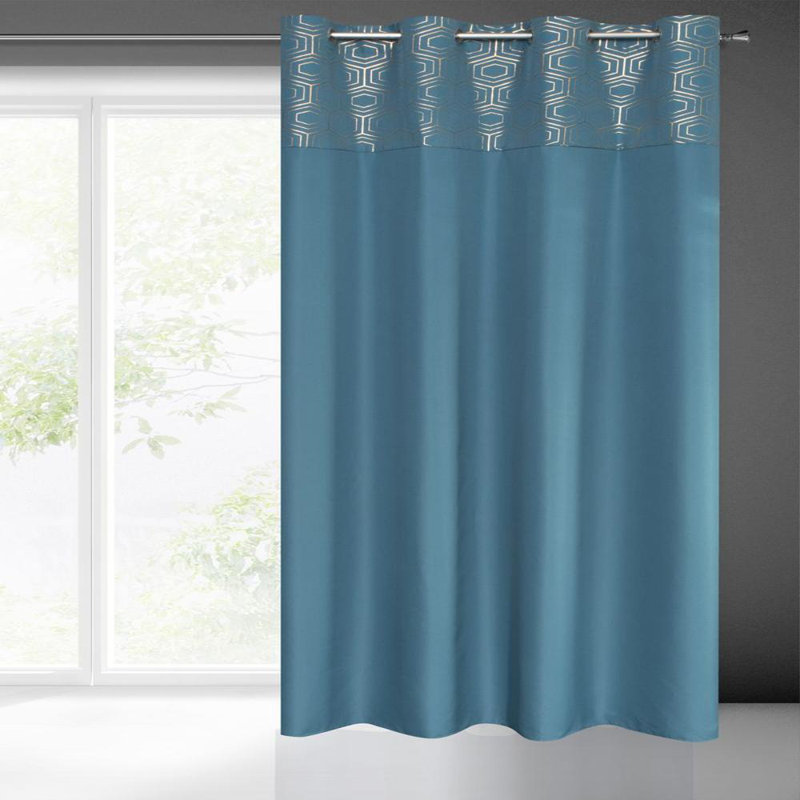 Dafne Blackout Single Curtain, Blue