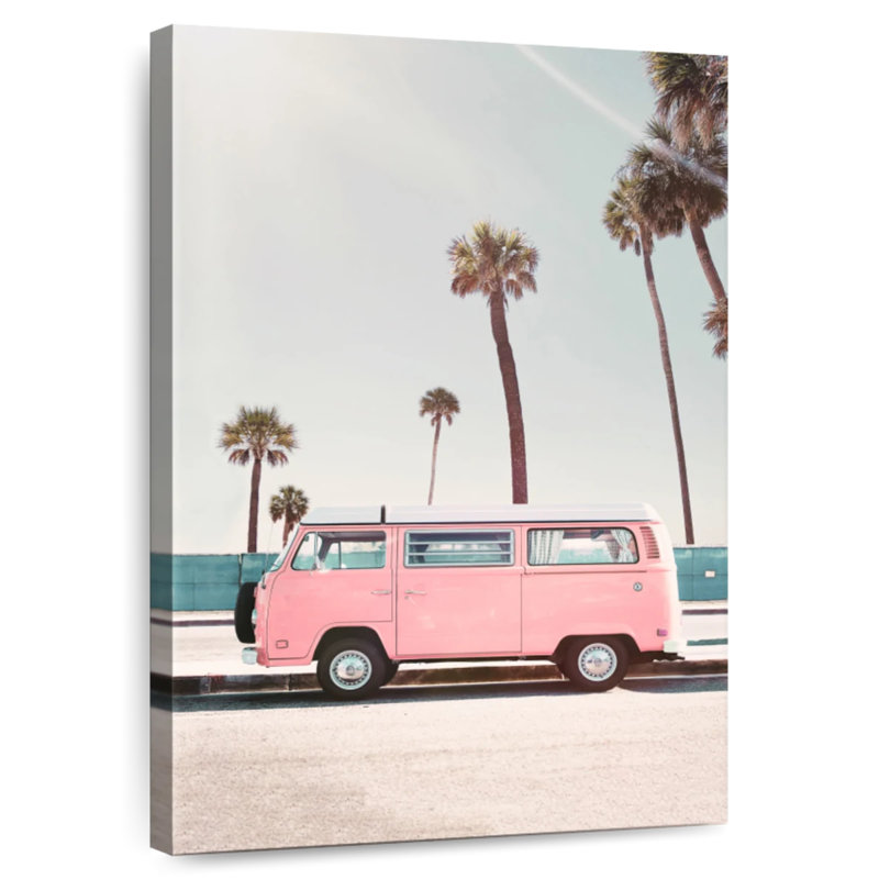 Pink Surfer Van, 39" H x 26" W