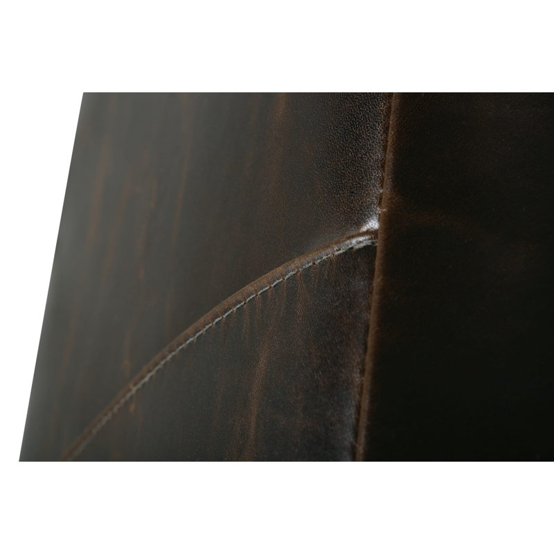 Macon Leather Ottoman, Bark (KL232-80)