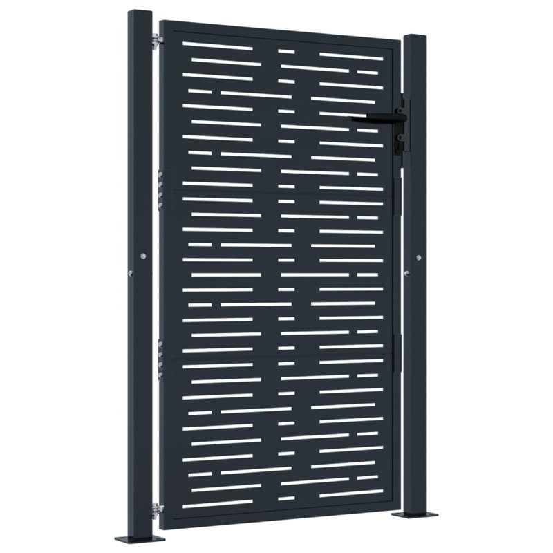 Ameliyah Garden Gate, 155cm H x 105cm W x 16cm D, Anthracite