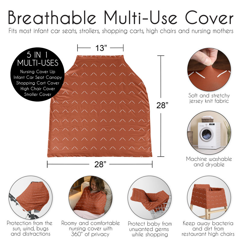 Housse pour siège d'auto et housse d'allaitement Diamond Tuft Orange par Sweet Jojo Designs