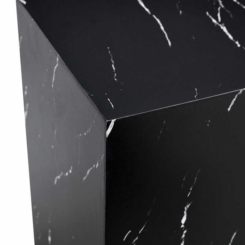Table basse Cube Fashion Texture Design, Noir