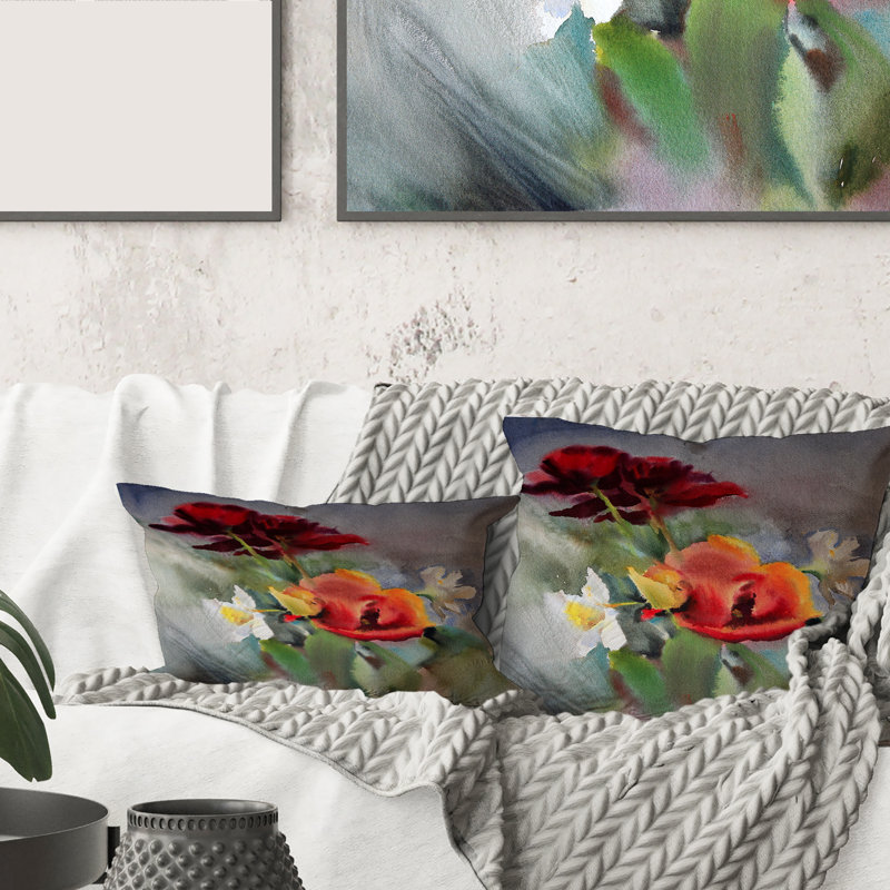 Floral Throw Pillow