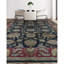 Tapis noir et rouge de haute qualité noué à la main