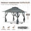 Pavillon de jardin escamotable 13 pi L 13 pi. D Patio en métal-64604174