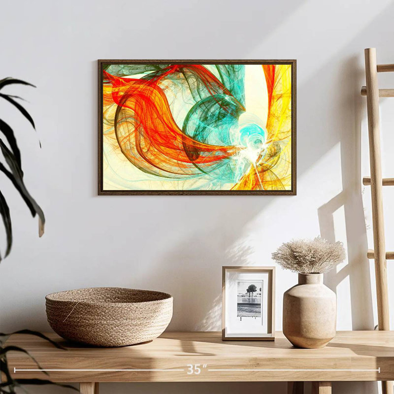Energy Dynamic Lindel, 19" X 13", Floating Frame Walnut