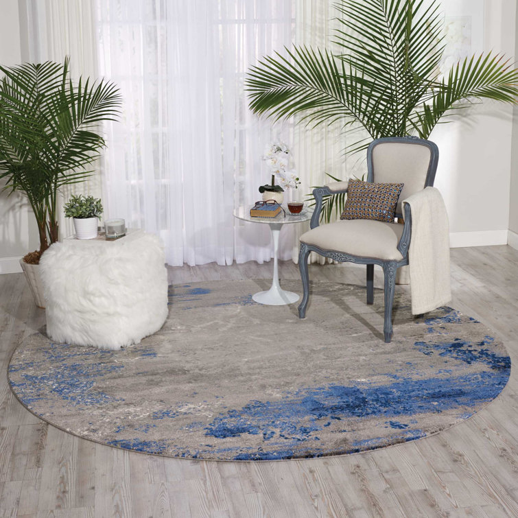 Haseltine Abstract Blue/Grey Area Rug