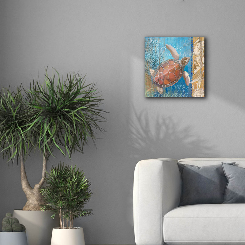 «Turtle and Sea» par Art Licensing Studio, art mural sur toile