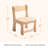 Wooden Toddler Chair, Kids Wood Desk Or Activity Chair Chair and Ottoman (Set of 2)