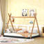 Lit double pleine grandeur avec structure triangulaire
