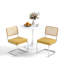 Ensemble de table ronde et de chaises élégantes 3 pièces-2122152059-2122152056