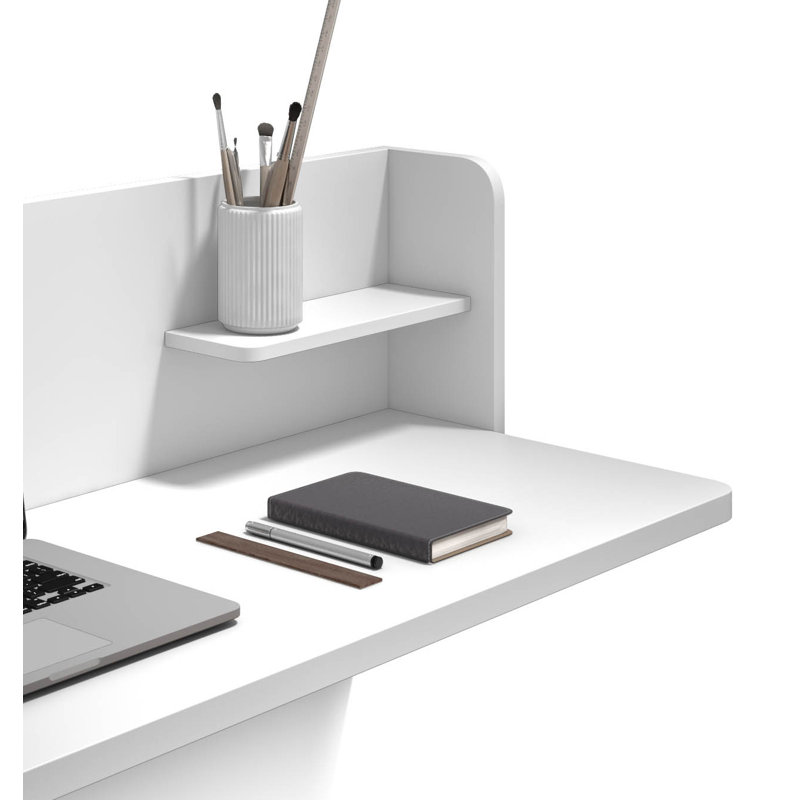 Capuano Floating Desk, White, White