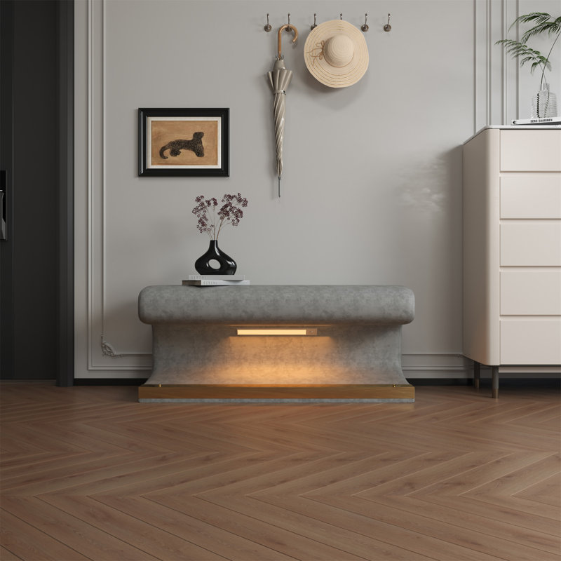 Repose-pieds en cuir pour hall d'entrée