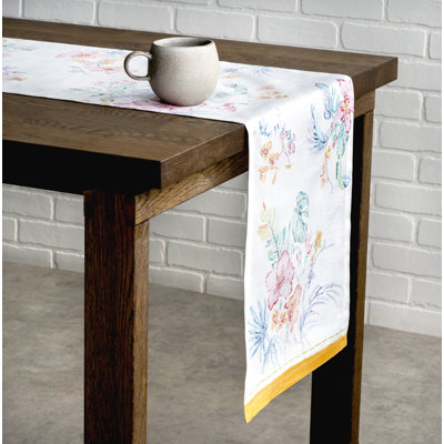 Maison d'Hermine Paradise Island 100% Cotton Table Runner - Single Layer - 14.5" x 108"