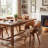 Modern Upholstered Dining Chairs, Brown Faux Leather With Wooden Legs, Soft Padded Seat And Back, Scandinavian Kitchen And Dining Room Side Chairs​​-474365046