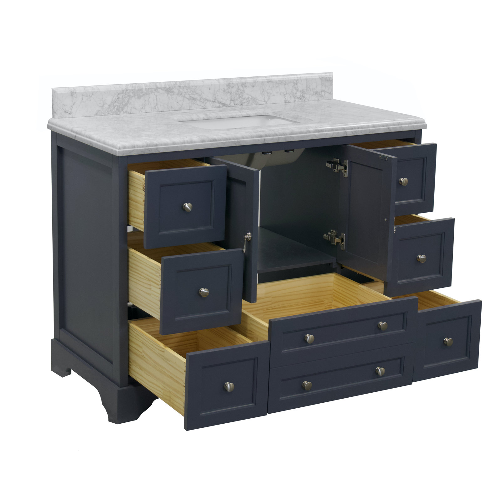 Tilford 48'' Single Bathroom Vanity, Marine Gray